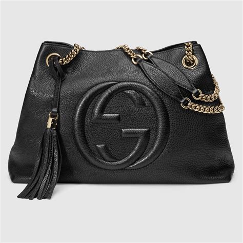 500 by gucci borsa|Gucci leather shoulder bag.